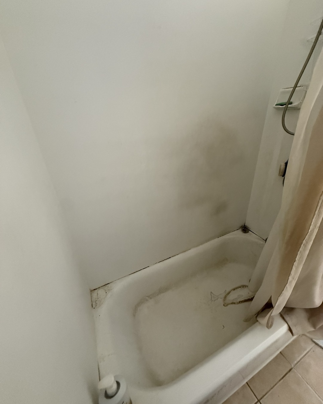 Before — The same tub and tile before and after a Clean Route Systems refresh