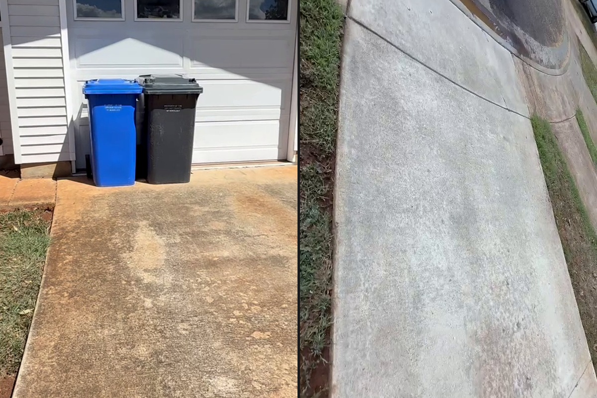 Pressure washing an exterior surface on Oʻahu